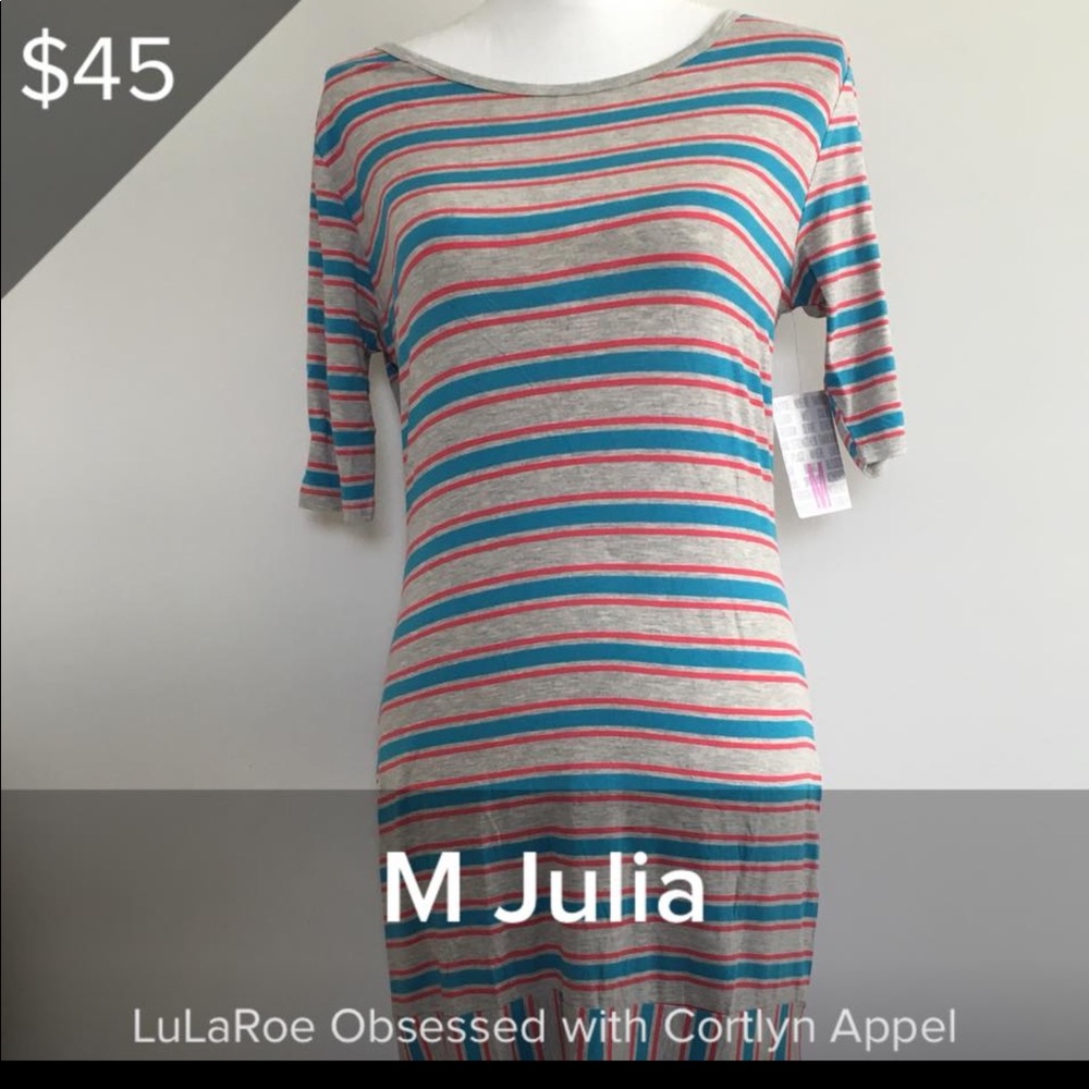 LuLaRoe 3 quarter length Julia dress